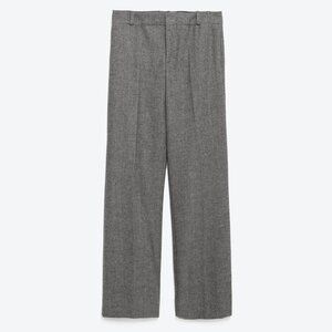 Zara Straight Cut Herringbone Trousers